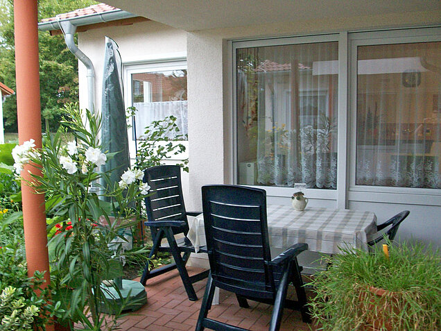 Betreutes Wohnen "Am Erlengrund": Ansicht einer Terrasse