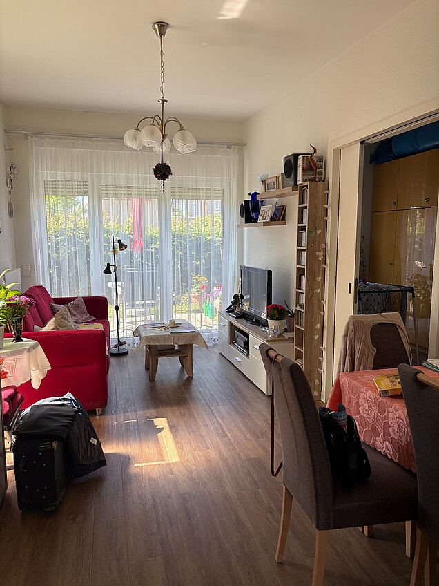 Blick in ein Wohnzimmer des Betreuten Wohnens